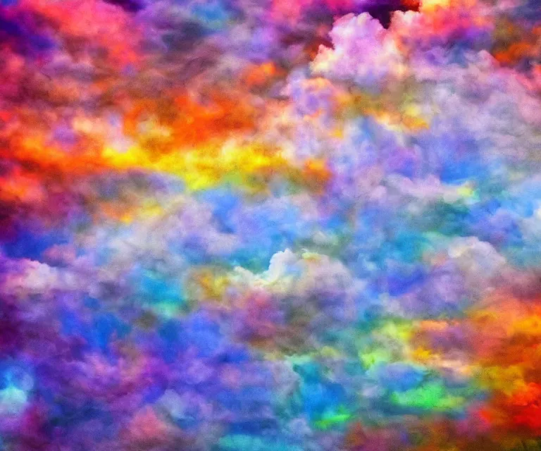 Image similar to clouds, water painting, colorful