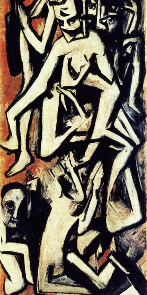 Image similar to time does not exist anymore by max beckmann