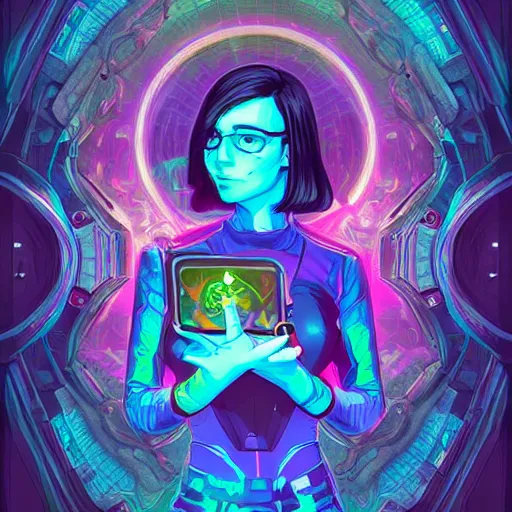 Image similar to skill magic geek inside matrix deepdream radiating a glowing aura stuff loot legends stylized digital illustration video game icon artstation lois van baarle, ilya kuvshinov, rossdraws,