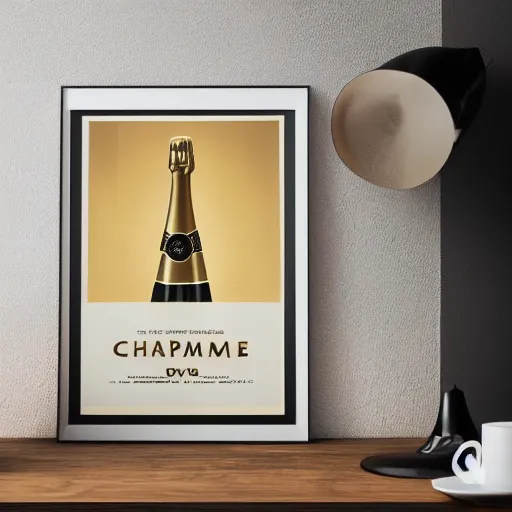 Prompt: art deco champagne poster