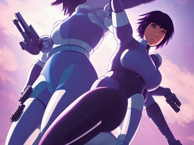 Prompt: a fullbody portrait of motoko kusanagi riding on top of a tachikoma : : stand alone complex, ghost in the shell, netflix : : by ilya kuvshinov, rossdraws, artgerm, sola digital arts, anti aliasing, raytracing : :