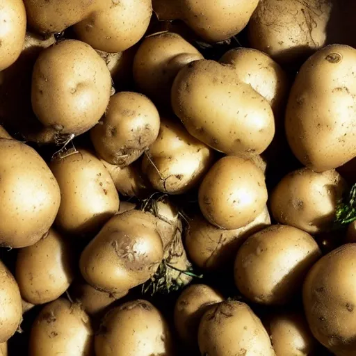 Image similar to photo peter dutton's head in a pile of potatoes