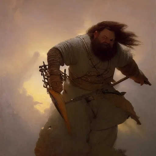 Image similar to art by ivan aivazovsky and syd mead and moebius and gaston bussiere and roger dean and pieter claesz and paul delaroche and alma tadema and aelbert cuyp and willem claesz, a fantasy cinematic close up shot of a dwarf berserker, warhammer, dnd, last stand