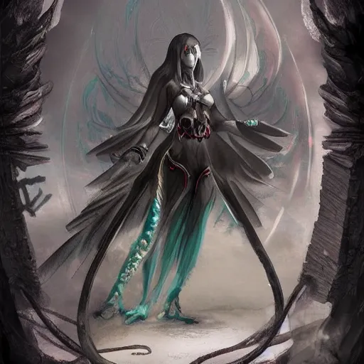 Image similar to Concept Fantasy Artwork of a Cruel Sorceress