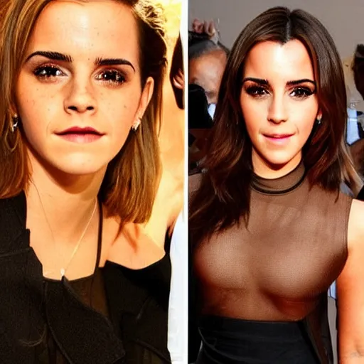 Image similar to emma watson mixed with kim kardashian