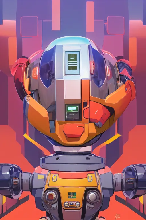 Image similar to metabots medabots medarotto medarot robot minimalist comics helmet mask neon cybereye, behance hd by jesper ejsing, by rhads, makoto shinkai and lois van baarle, ilya kuvshinov, rossdraws global illumination ray tracing hdr radiating a glowing aura