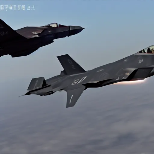Prompt: the f 3 5 lighting 2 striking the chinese, realistic, cinematic, accurate, detailed, 8 k