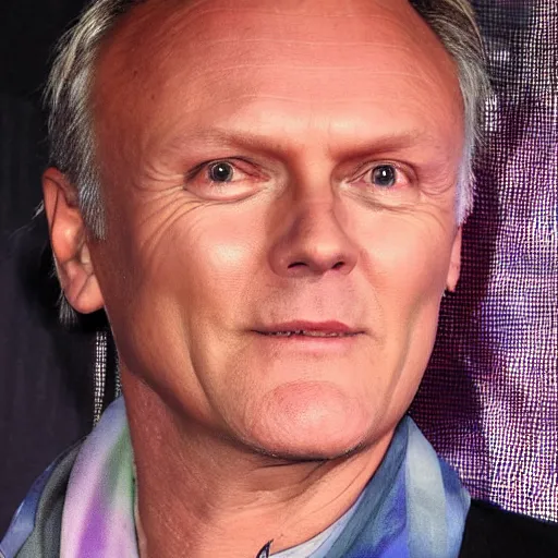 Image similar to Anthony Head as Cyberpunk Uther