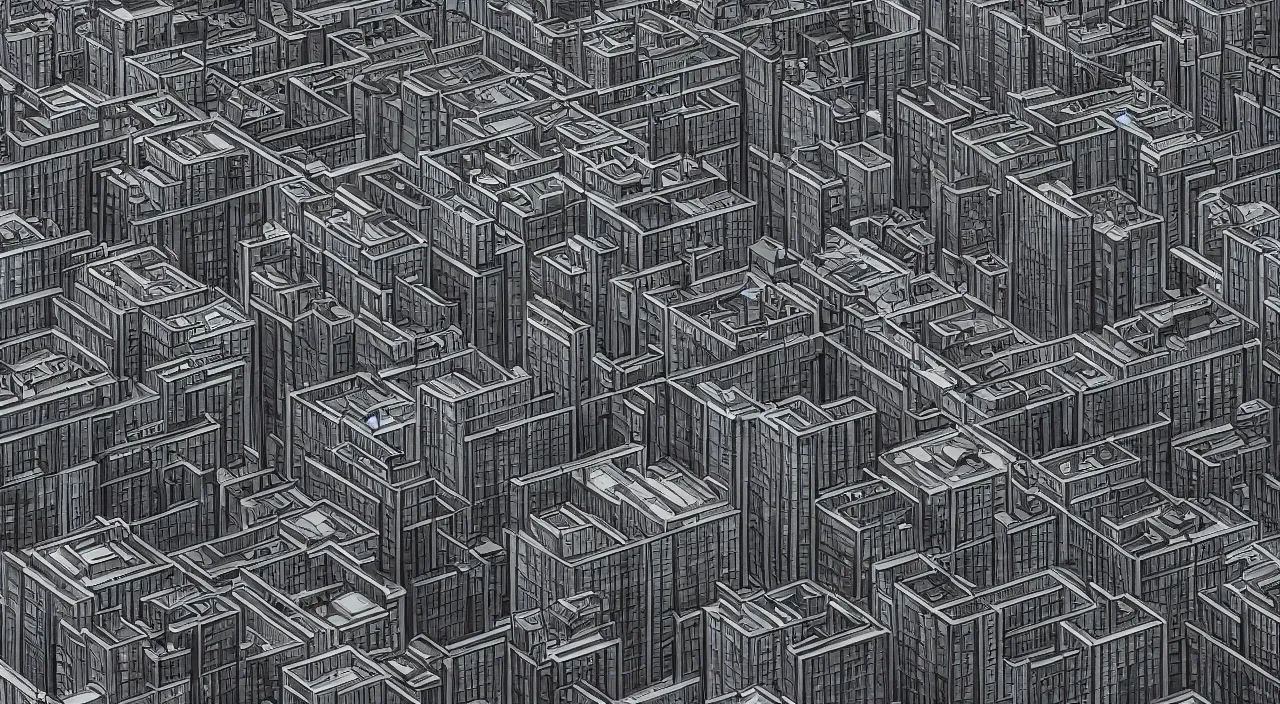 photorealistic urban landscape in the style of Escher | Stable ...