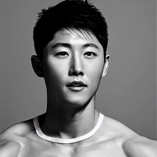 Prompt: song joong - ki portrait, young handsome asian male dnd, muscle, studio photo