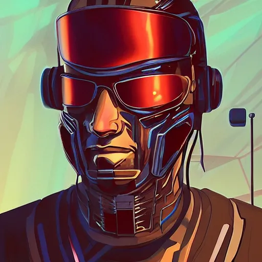 Image similar to cyberpunk tony hawk as the leader of a futuristic communist nation, cybernetics, sharp lines, digital, artstation, colored in