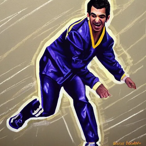 Image similar to detailed painting of nathan fielder as beyonce on the superbowl, sharp high quality