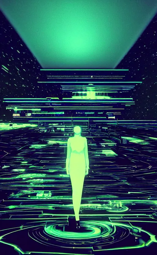 Image similar to a love affair with doubt, dark retrowave, glitch art, interstellar, beautifully lit, by Eileen Agar, artstation, unreal engine