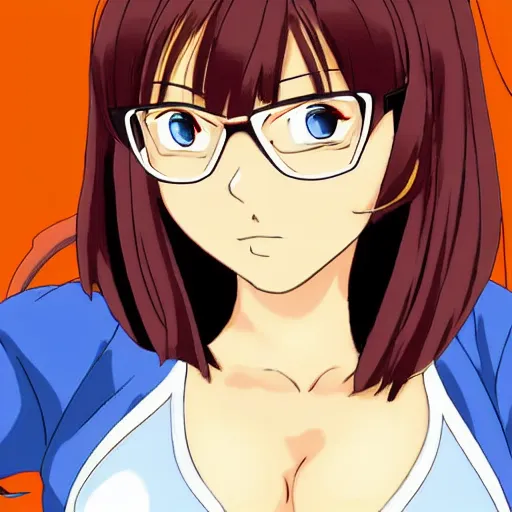 Prompt: anime velma closeup