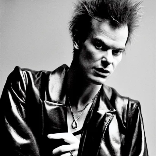 Image similar to sid vicious, vman magazine, fashion photography