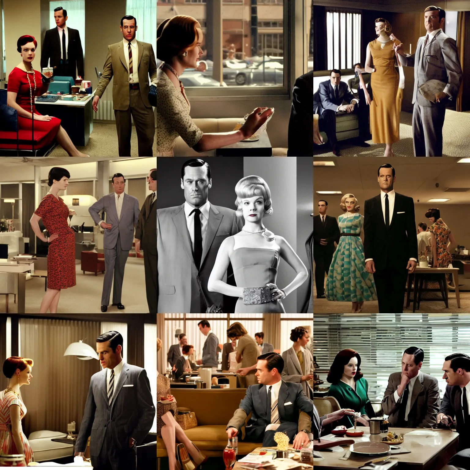 Prompt: a scene from mad men ( tv show )