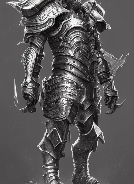 Image similar to a highly detailed illustration of furious rough bearded paladin wearing worn down silver armor, standing heroically war cry pose, intricate, elegant, highly detailed, centered, digital painting, artstation, concept art, smooth, sharp focus, league of legends concept art, WLOP