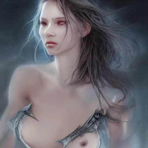 Image similar to 5 5 mm portrait photo of a hybrid of horse and mouse, art by luis royo. charlie bowater, yuumei, yanjun cheng, dynamic lighting, fantasy art, highly detailed 8 k. intricate. soft light. lifelike. unreal engine, cinematic post - processing