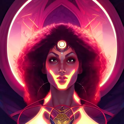 Image similar to symmetry!! intense fanart of starfire, intricate, elegant, highly detailed, my rendition, digital painting, artstation, concept art, smooth, sharp focus, illustration, art by artgerm and greg rutkowski and alphonse mucha