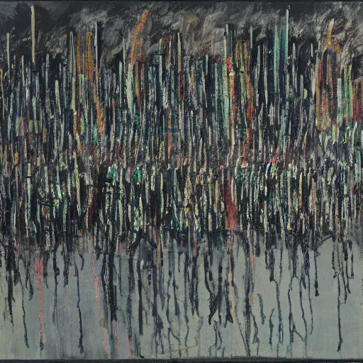 Image similar to new york 2 0 7 0, style by cy twombly