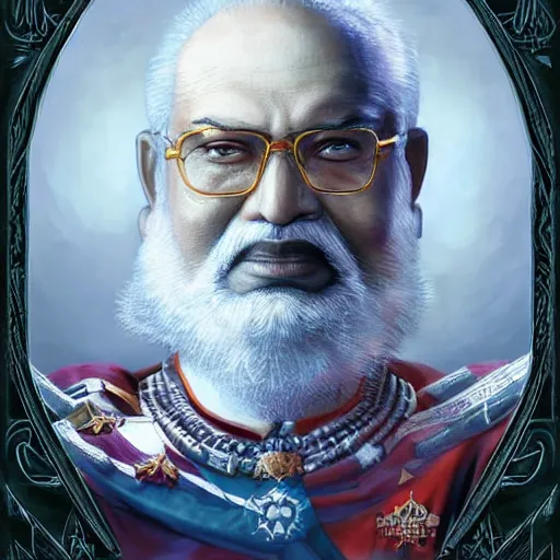 Image similar to Portrait of narendra moodi as the emperor of humanity from warhammer 40k made by stanly artgerm lau, wlop, rossdraws, james jean, andrei riabovitchev ,marc simonetti