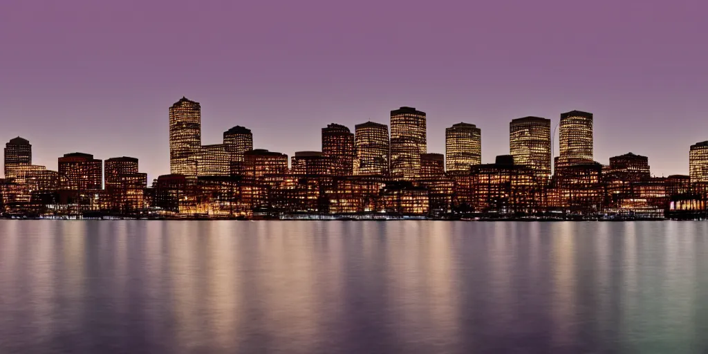 Image similar to boston skyline, ultra realistic, intricate, epic lighting, futuristic, 8 k resolution