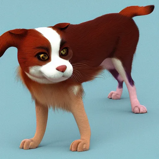 Prompt: a realistic catdog, digital photo