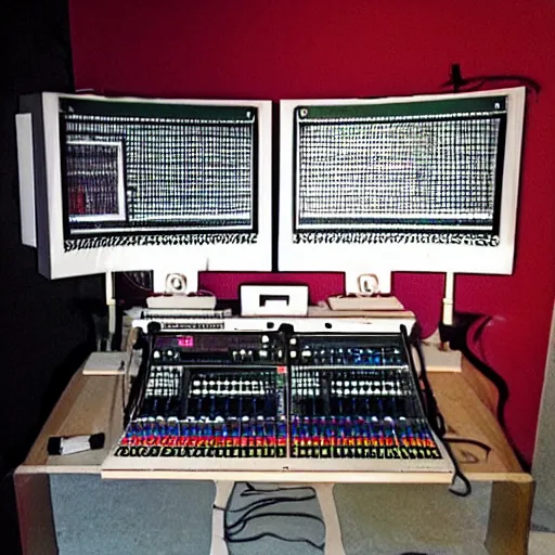 Image similar to 8bit recording studio.