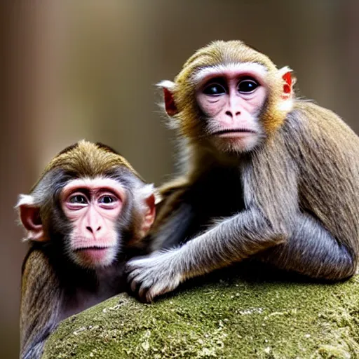 Image similar to monkey with three heads