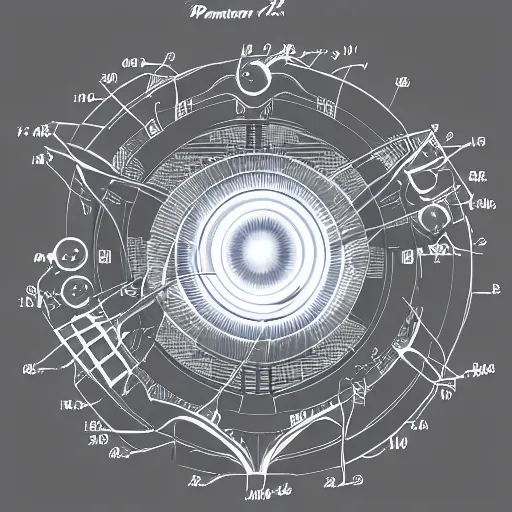 Prompt: fusion reactor patent drawing style