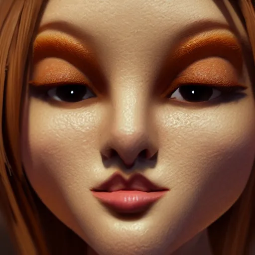 Image similar to beautiful female made of cookie, close up, extremely detailed, 8k, trending on Artstation