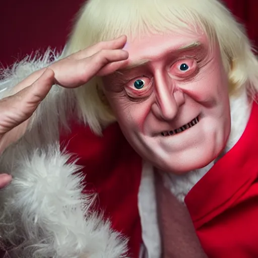 Prompt: jimmy savile in santa costume, detailed, super realistic, 8 k,