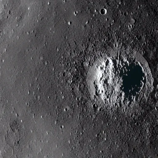 Prompt: a beautiful picture of a crater in the moon high def 4k