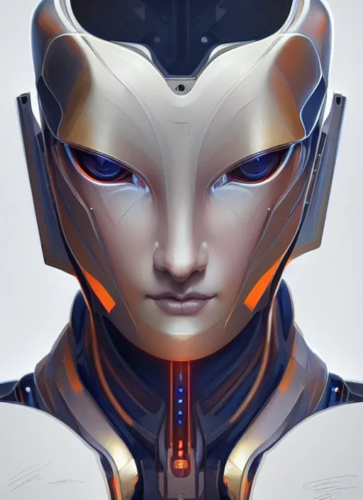 Image similar to symmetry!! portrait of robot, sci - fi, intricate, highly detailed, dynamic lighting, digital art, digital painting, artstation, wlop, sharp focus, illustration, art by artgerm and greg rutkowski and alphonse mucha, 8 k