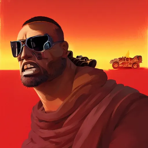 Image similar to face icon stylized minimalist mad max : fury road, loftis, cory behance hd by jesper ejsing, by rhads, makoto shinkai and lois van baarle, ilya kuvshinov, rossdraws global illumination