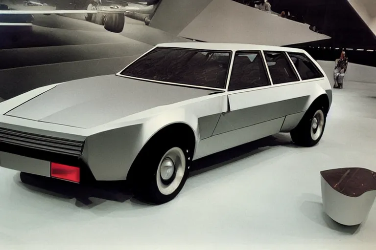 Image similar to station wagon concept car from 1976, designed by Giorgetto Giugiaro, presented at the North American Auto Show 1975