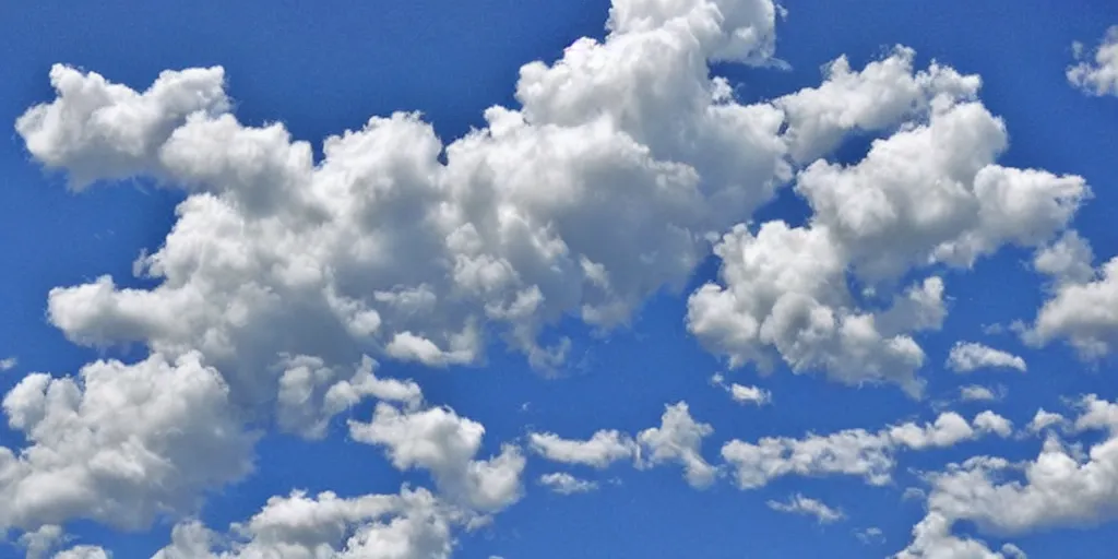 Prompt: cartoon curled blue sky fluffy curled clouds, smoke shaped clouds