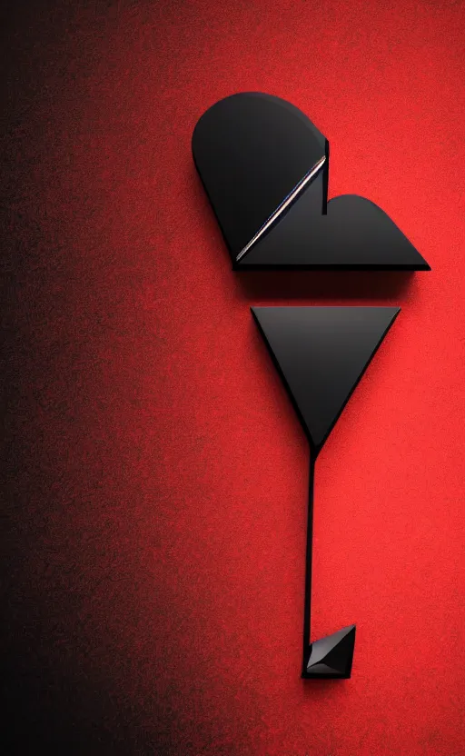 Image similar to a melting Roman numeral clock, behind a red and black gradient background, awith a black heart shaped on the top left corner and a black diamond card shape in the bottom right corner, dynamic lighting, photorealistic fantasy concept art, trending on art station, stunning visuals, cinematic, creative, ultra detailed