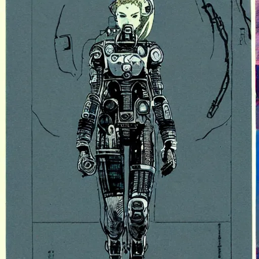 Image similar to a space - girl, 1 / 6 katsuya terada, cyberpunk