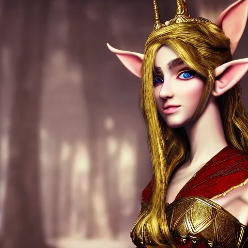 Prompt: beautiful elf with ornate robes, highly detailed, 4k, hdr, smooth, sharp,