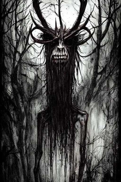 Image similar to mad wendigo artwork by ben templesmith