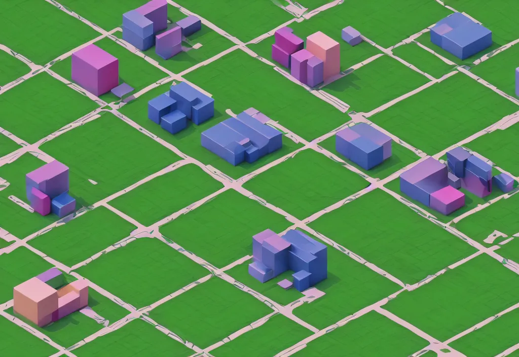 Prompt: isometric open field magicavoxel cinematic lighting, 4k