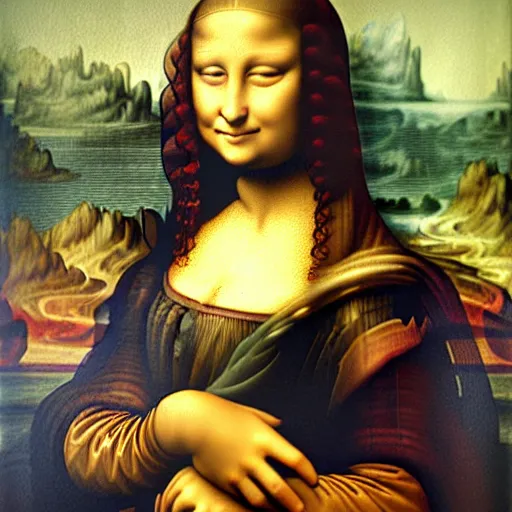 oil painting by leonardo da vinci of the mona lisa. | Stable Diffusion ...