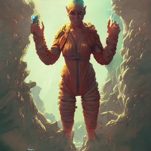 Image similar to No man's sky righteous auditor dark, horrifying, end of the world, trending on artstation, by Huang Guangjian and Gil Elvgren and Sachin Teng