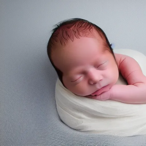 Image similar to new born kid on a white background standing