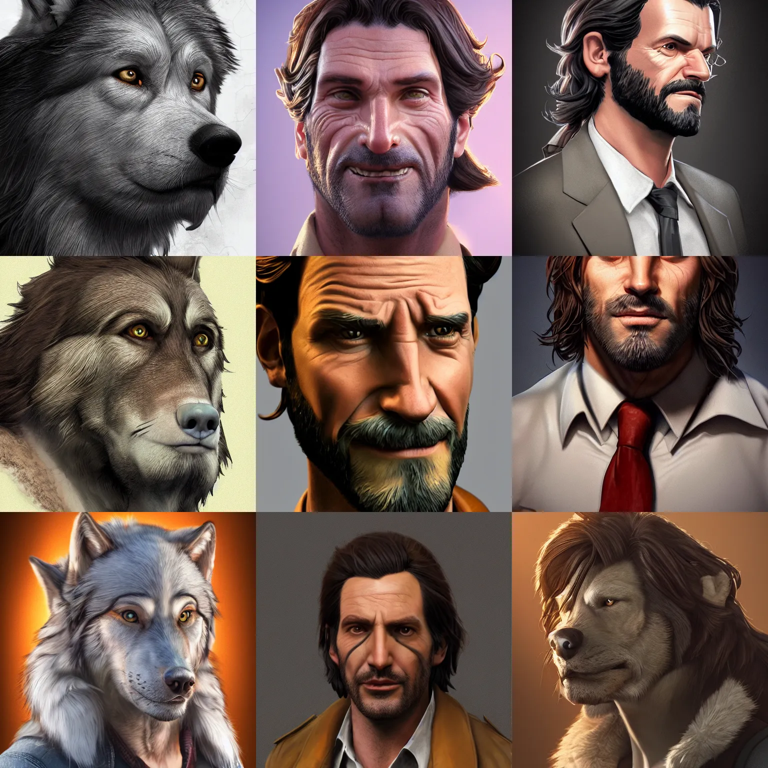 portrait of bigby wolf from fables, detailed, hyper | Stable Diffusion