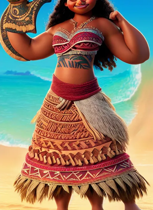 Image similar to moana 2, the sequel, wlop + royo + artgerm