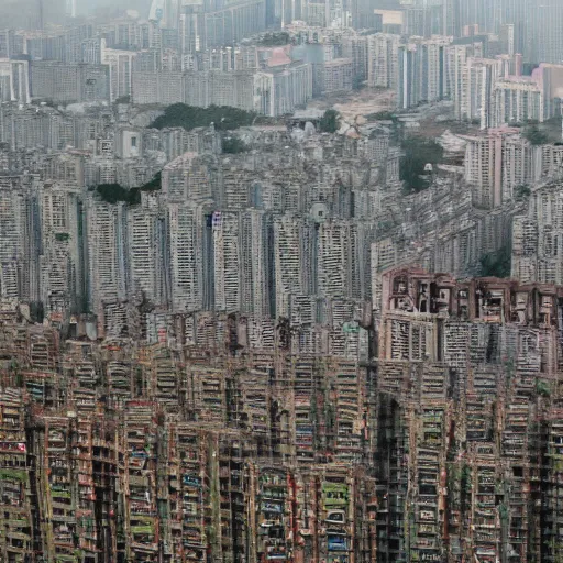 Prompt: kowloon walled city