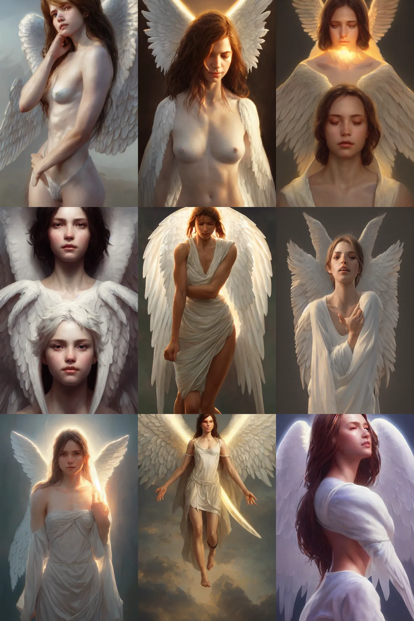 Image similar to a heavenly angel, bathed in light, highly detailed, photorealistic, artstation, smooth, sharp focus, illustration, unreal engine 5, 8 k, art by artgerm and greg rutkowski and edgar maxence
