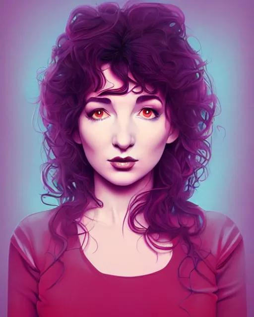 Image similar to richly detailed color illustration young kate bush illustrated by artgerm and mina petrovic and timothy kong and marina federovna. 3 - d shadowing